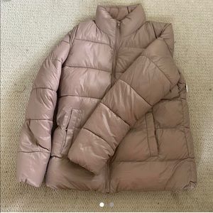 Brown puffer jacket